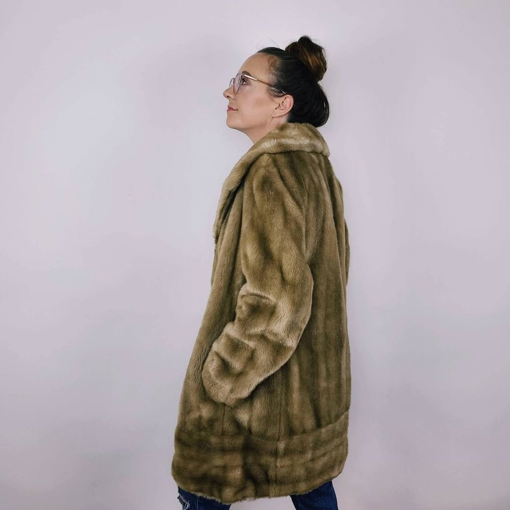 Vintage Tissavel of France Faux Mink Fur Coat - Picture 7 of 13